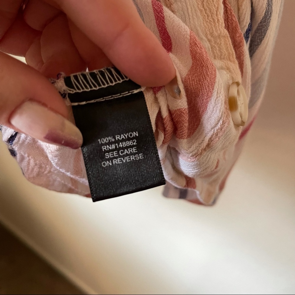 Torrid | Multi Stripe Gauze Button Front Blouse - image 5